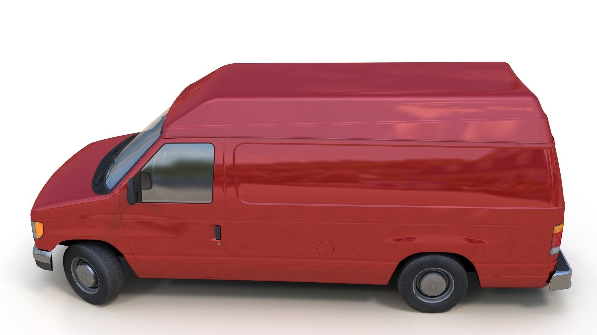 American industrial van XL Low-poly 3D model_6