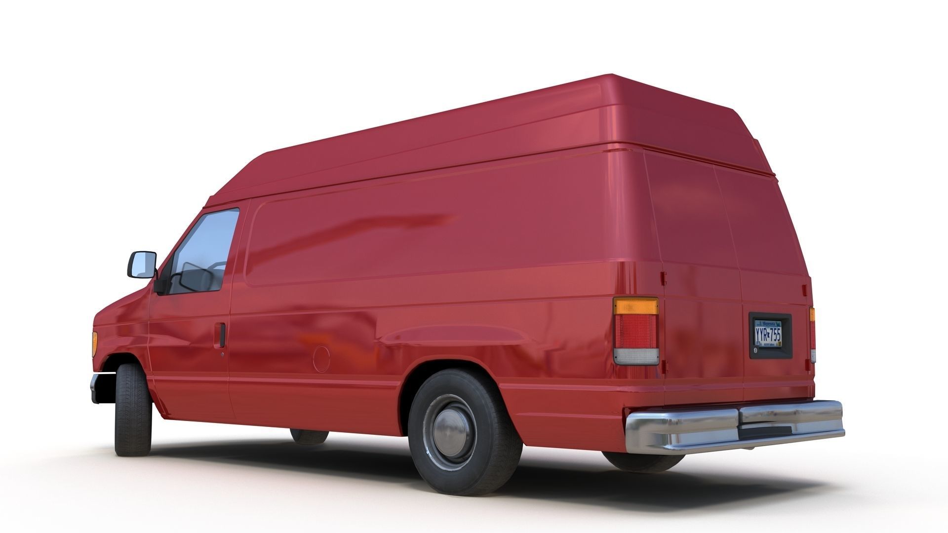 American industrial van XL Low-poly 3D model_8