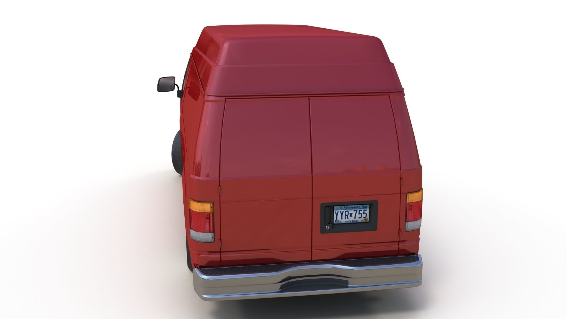 American industrial van XL Low-poly 3D model_5