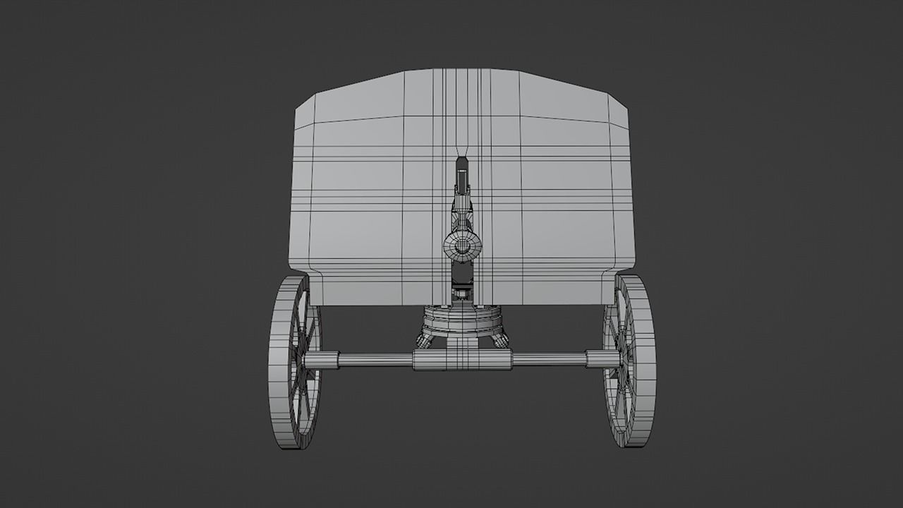 DShK Machine Gun Low-poly 3D model_13