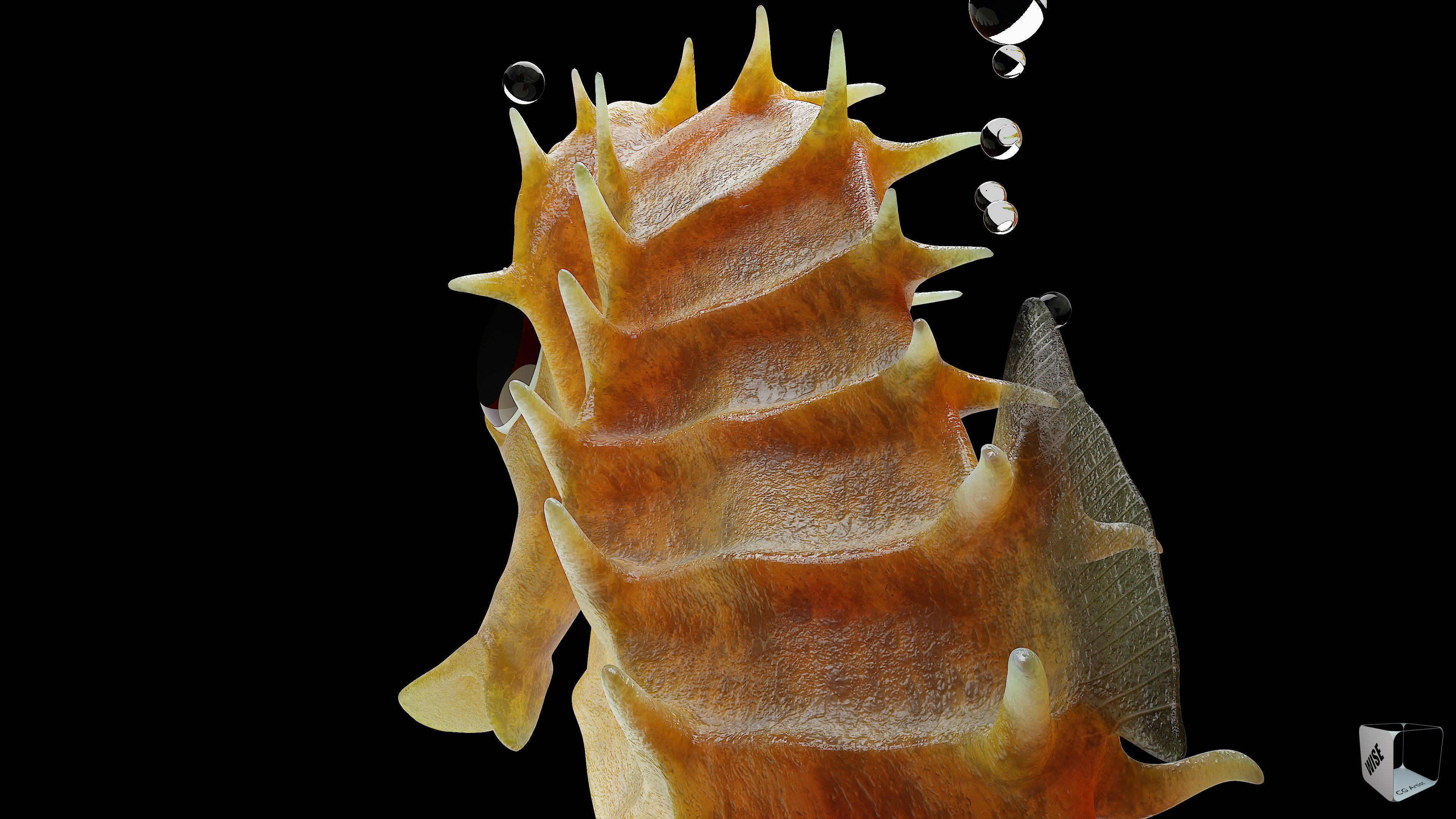 Sea horse 3D model_2