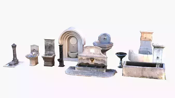 3D-Scanned Fountain Pack