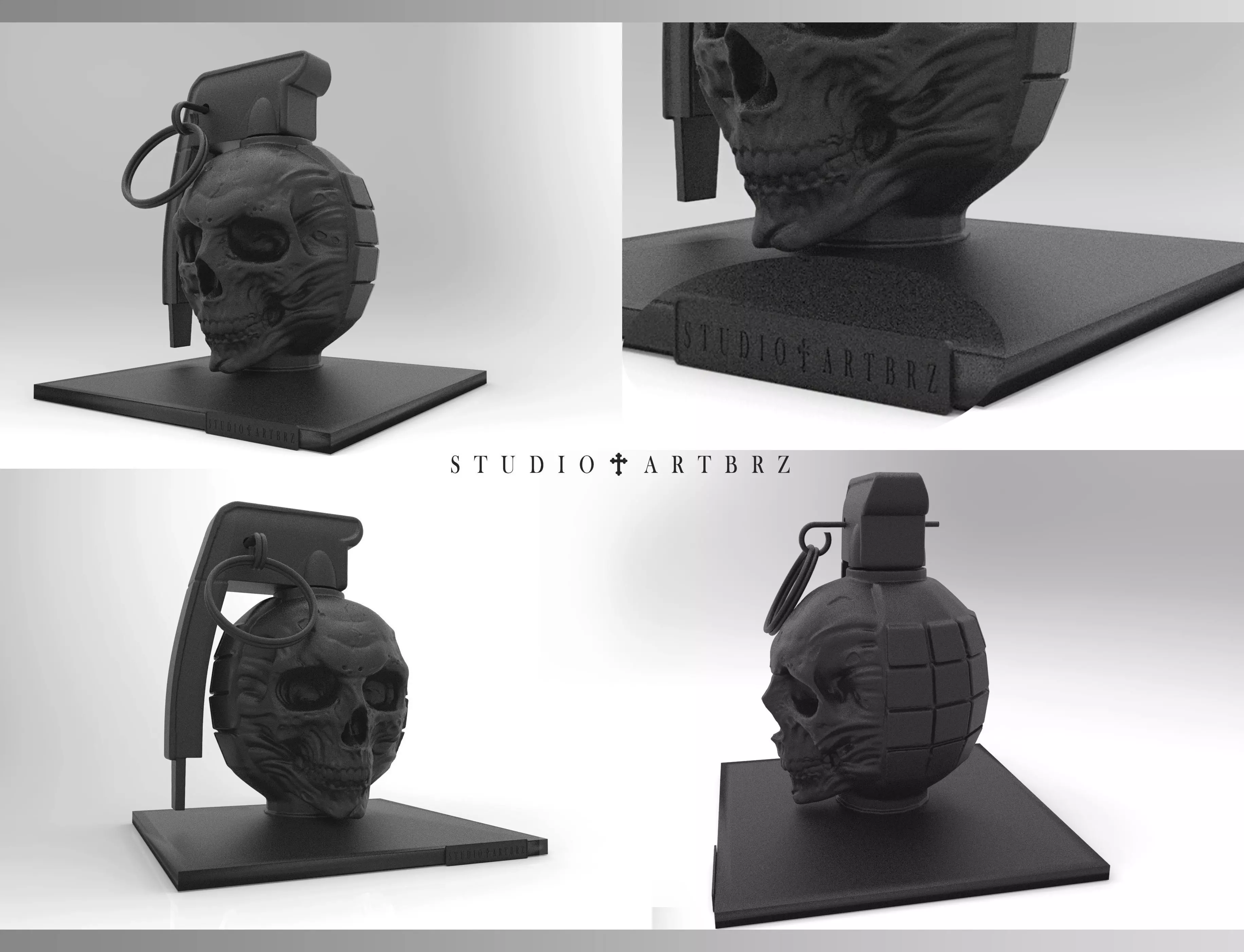 skull bomb Free 3D print model