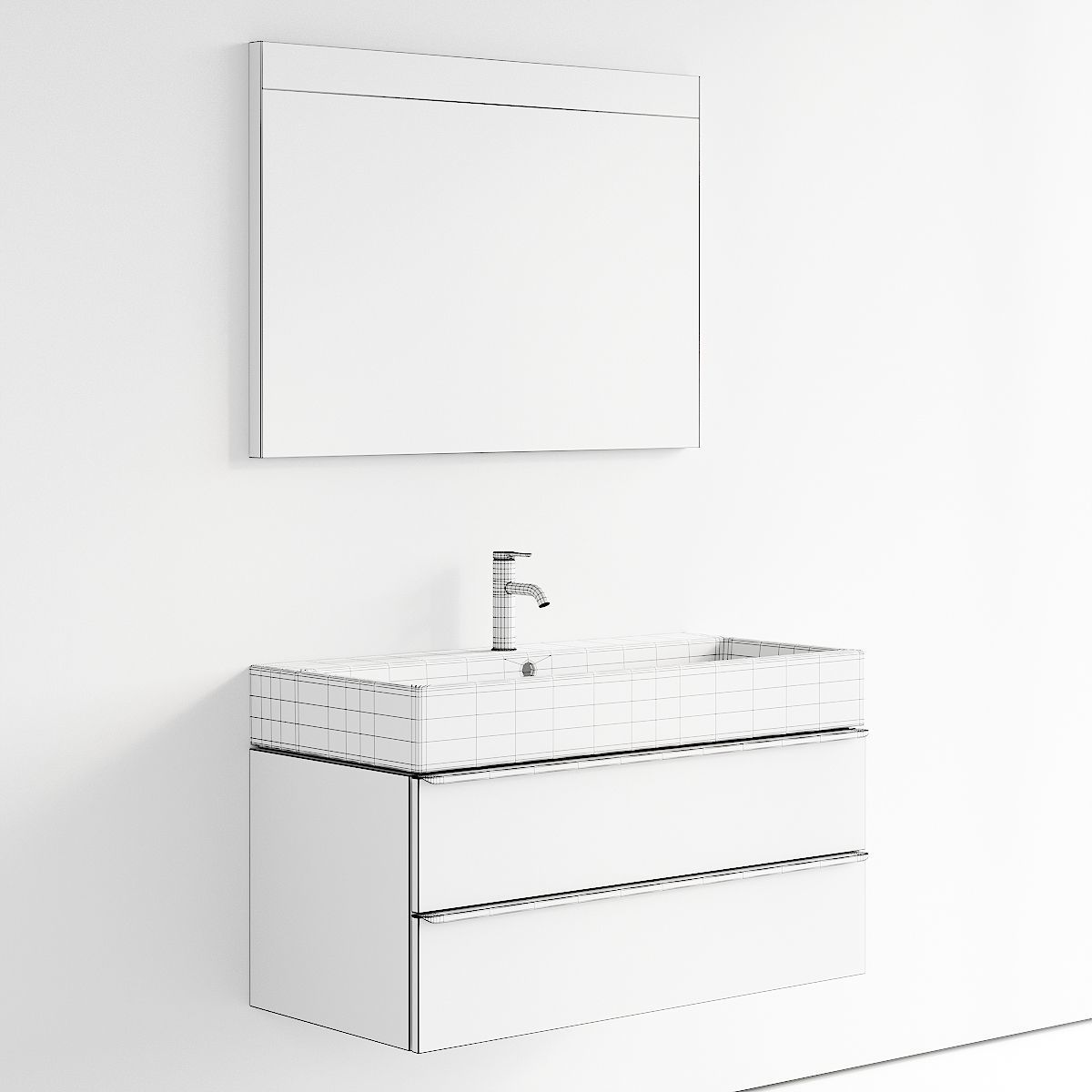 Duravit D-Neo Vanity Unit Set 2 3D model_4
