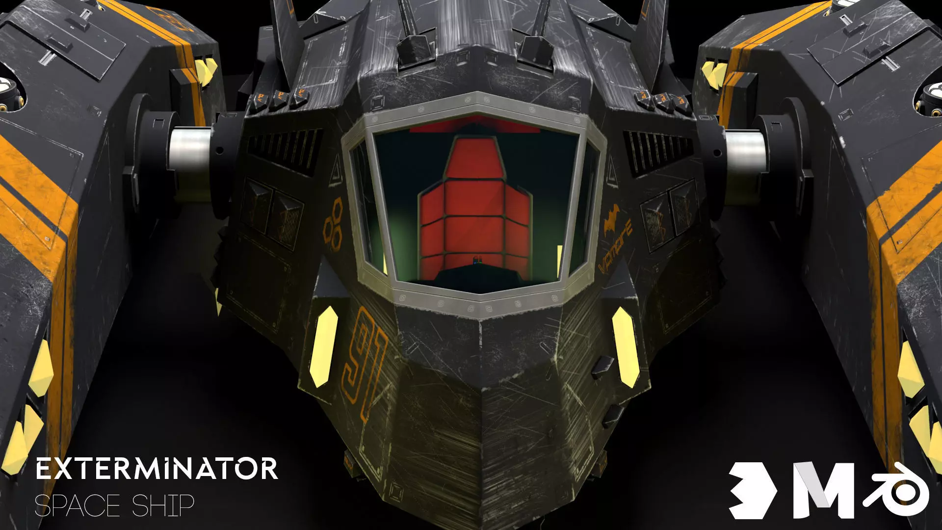 EXTERMINATOR armored vehicle with light Free 3D model