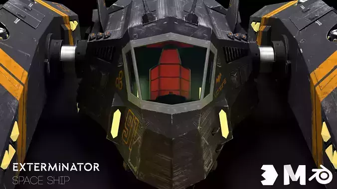 EXTERMINATOR armored vehicle with light Free 3D model