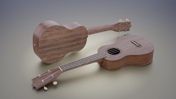 3D Asset - Ukulele Soprano Low-poly model Low-poly 3D model