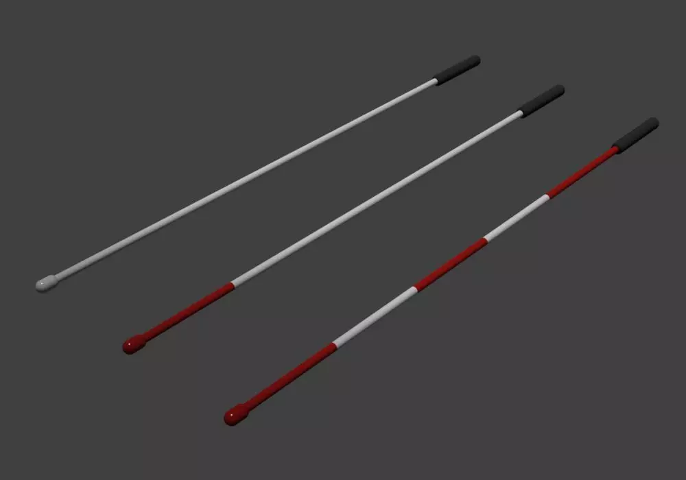 Probing cane Free low-poly 3D model