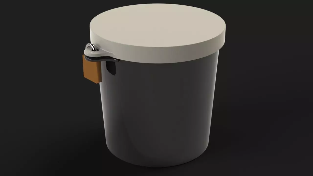 Sweet Safe Pint Ice Cream Combination Lock Safety Container 3D model_0