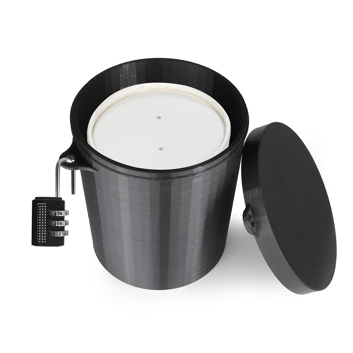 Sweet Safe Pint Ice Cream Combination Lock Safety Container 3D model_3