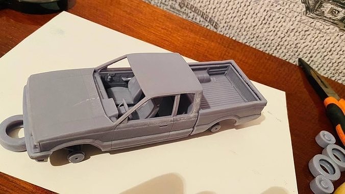MAZDA B2000 Extended Cab 1986 3D print model 4