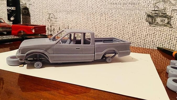 MAZDA B2000 Extended Cab 1986 3D print model 3