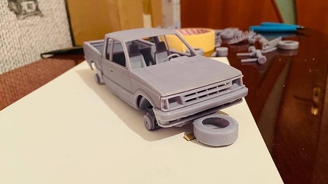 MAZDA B2000 Extended Cab 1986 3D print model 5