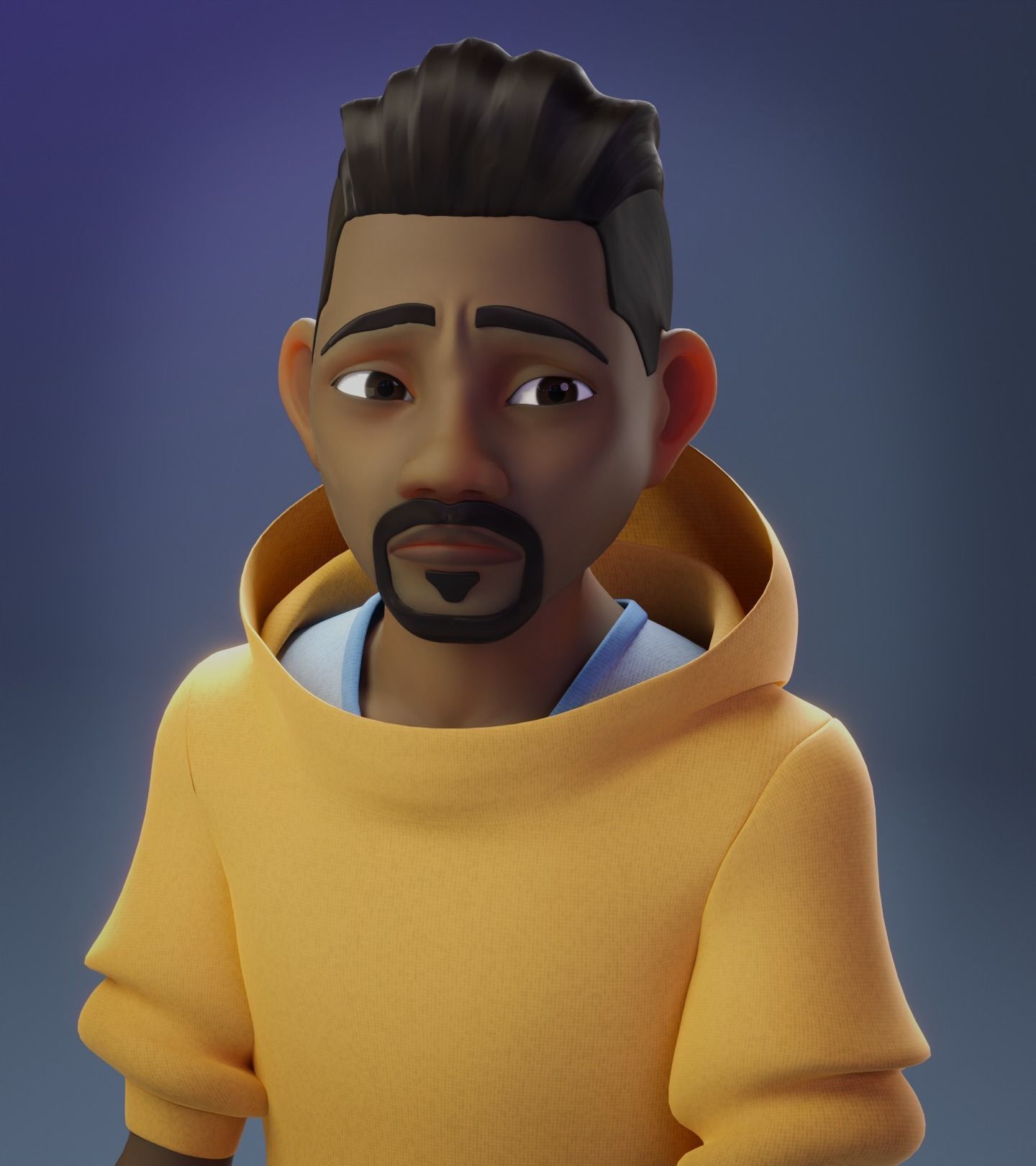 Drake rigged character for animation 3D model_4