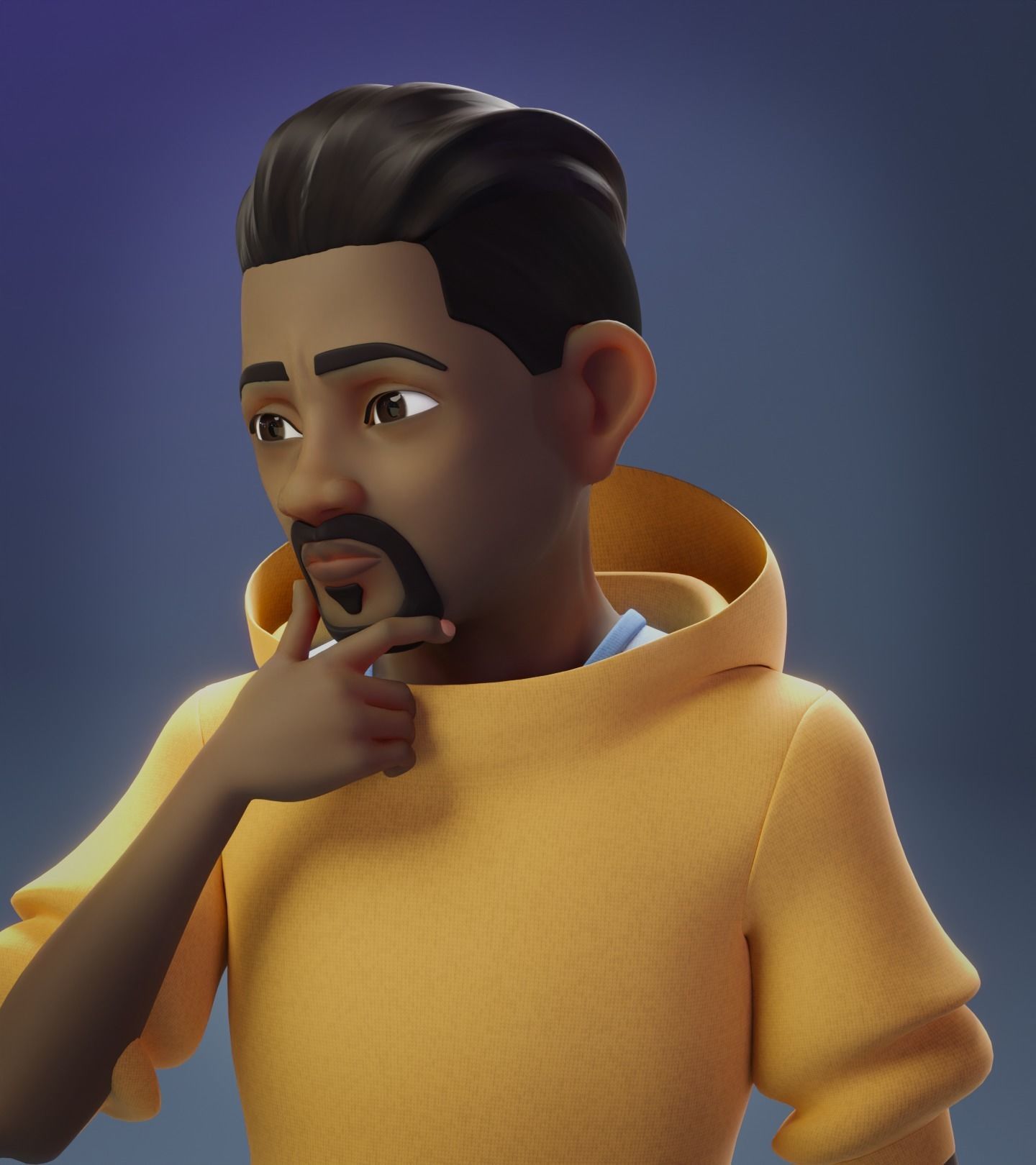 Drake rigged character for animation 3D model_7