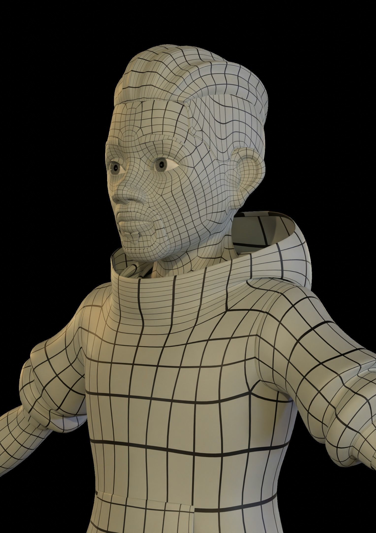 Drake rigged character for animation 3D model_10