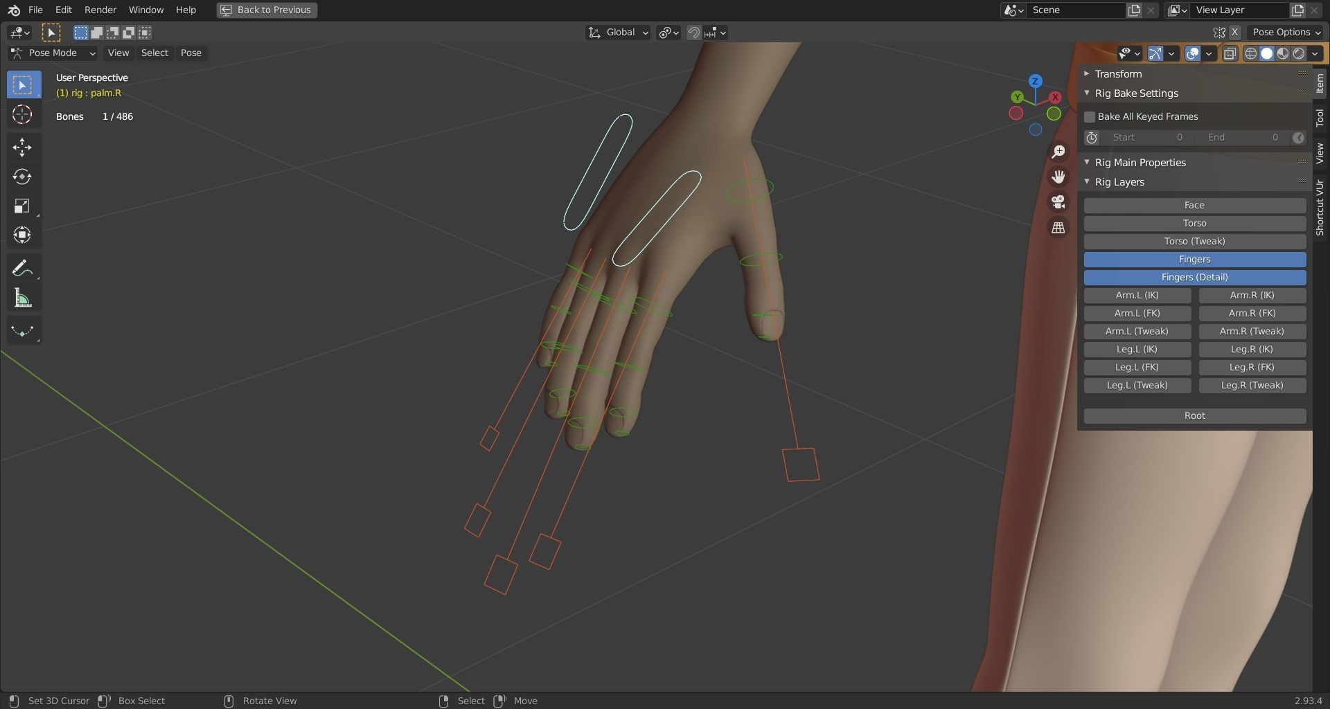 Drake rigged character for animation 3D model_19