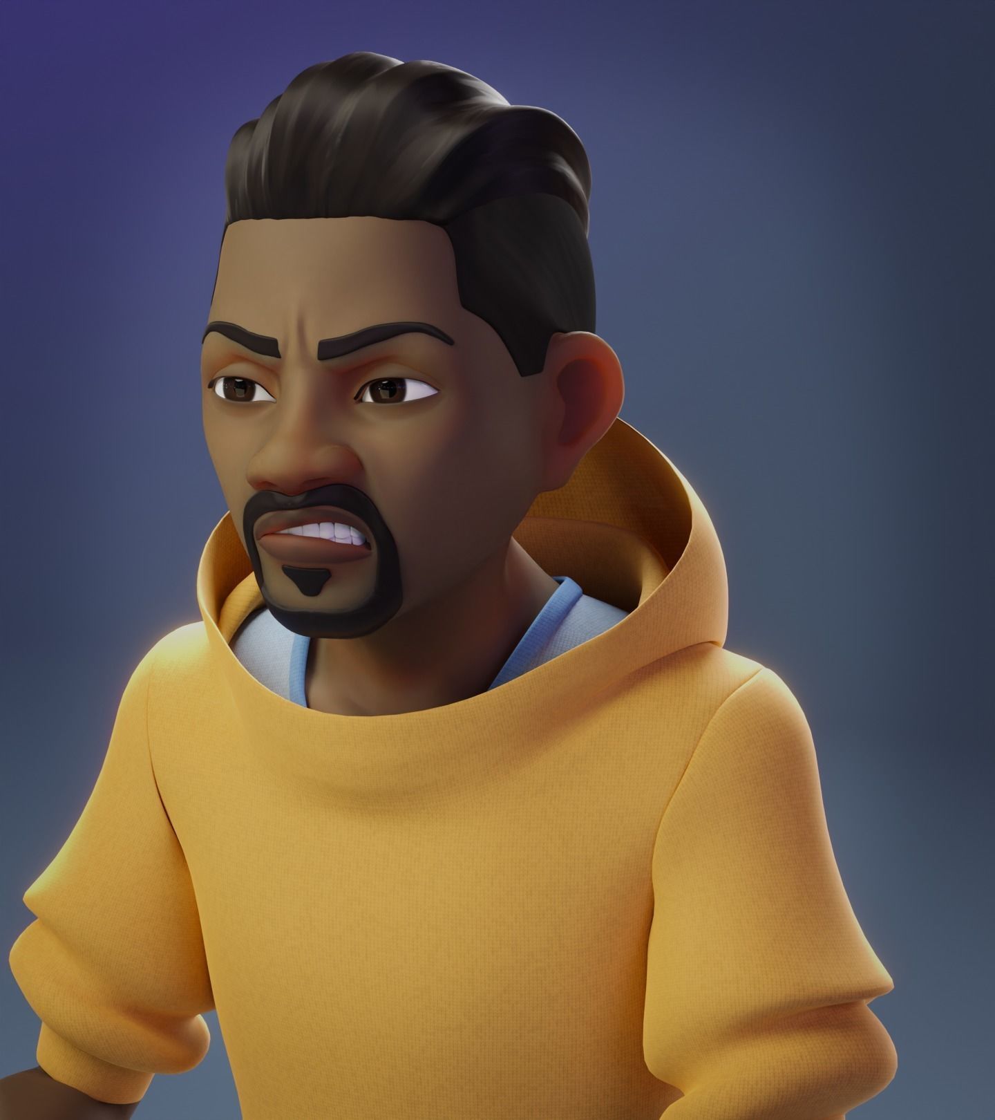 Drake rigged character for animation 3D model_5