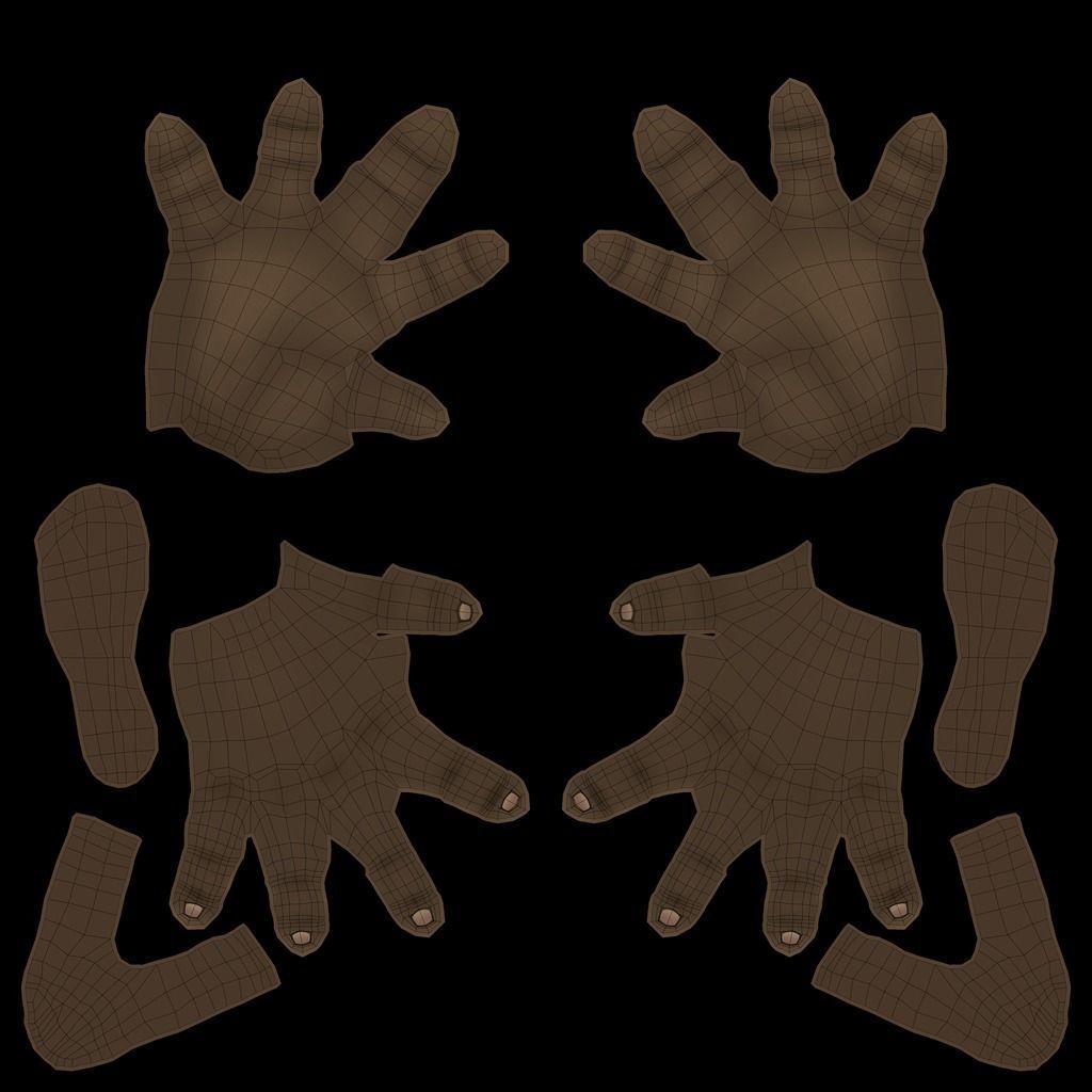 Drake rigged character for animation 3D model_24