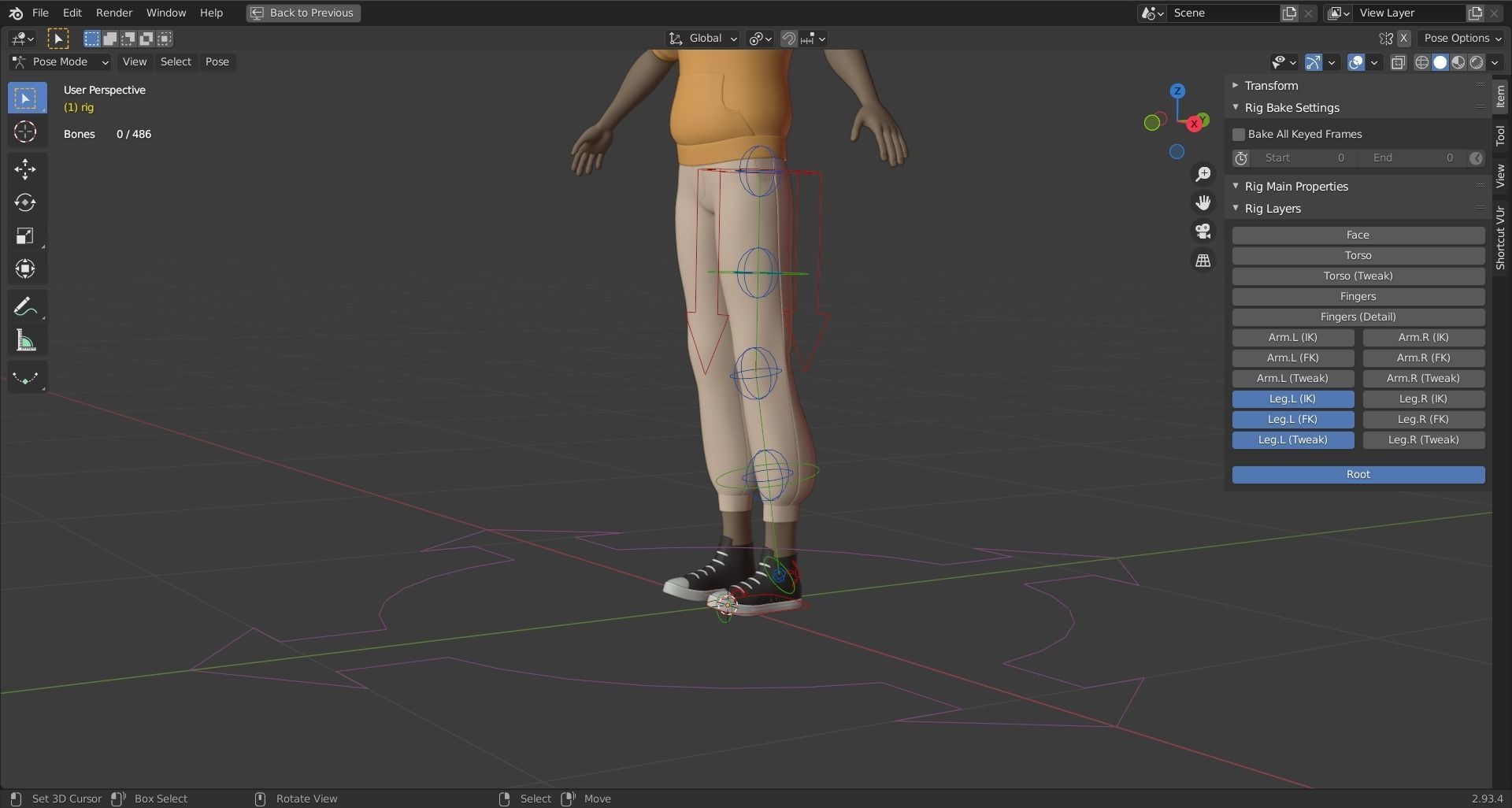 Drake rigged character for animation 3D model_20
