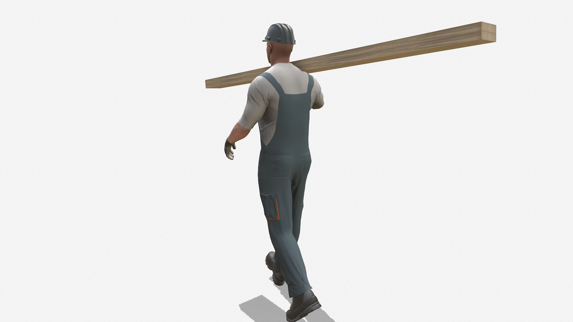 Workman Idle Animation 01 Low-poly 3D model_8