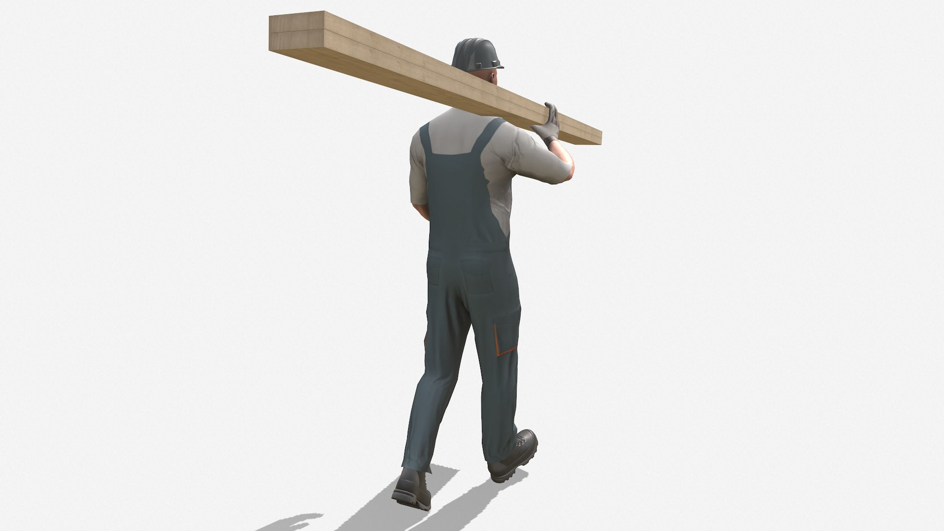 Workman Idle Animation 01 Low-poly 3D model_6
