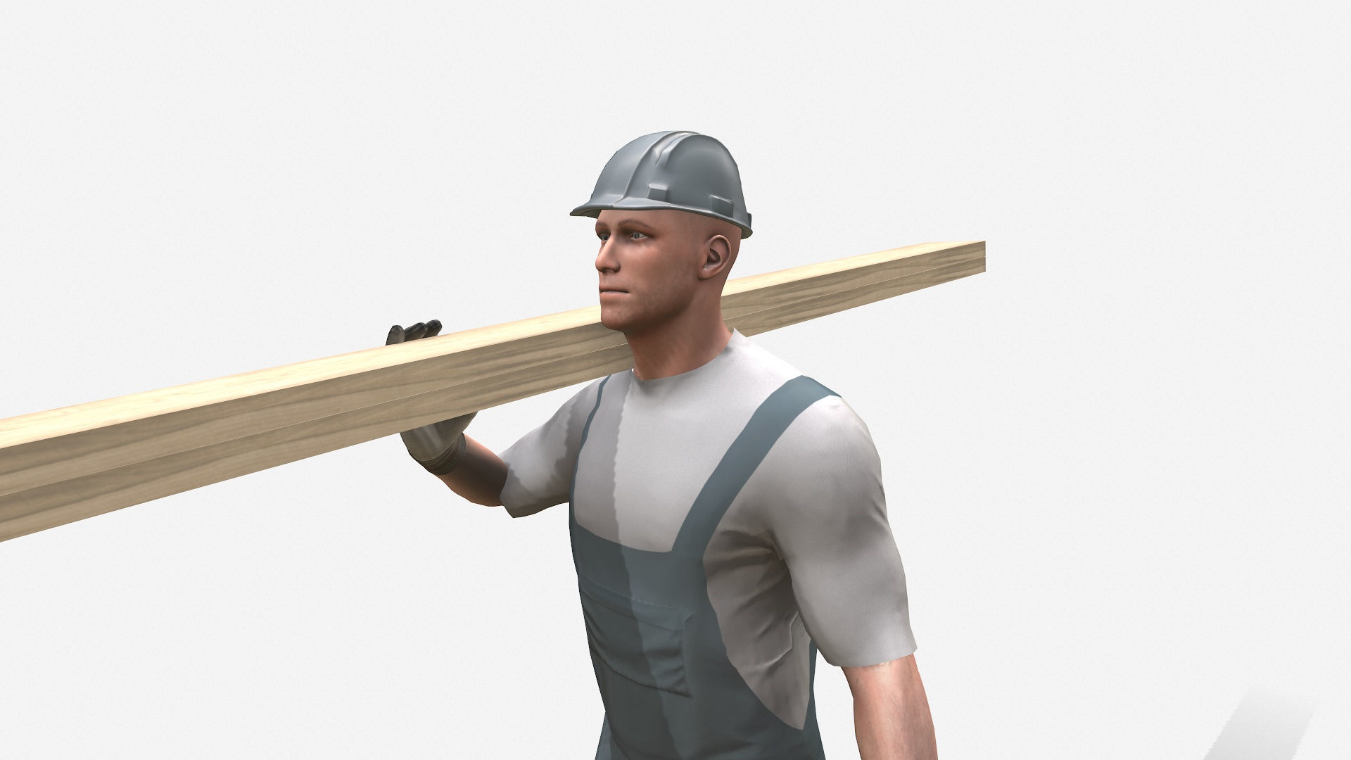 Workman Idle Animation 01 Low-poly 3D model_14