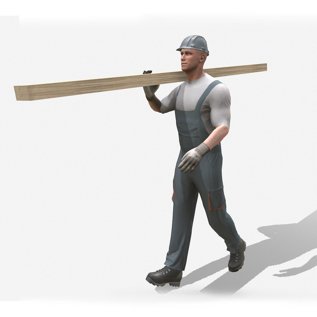 3D model Workman Idle Animation 01 VR / AR / low-poly | CGTrader
