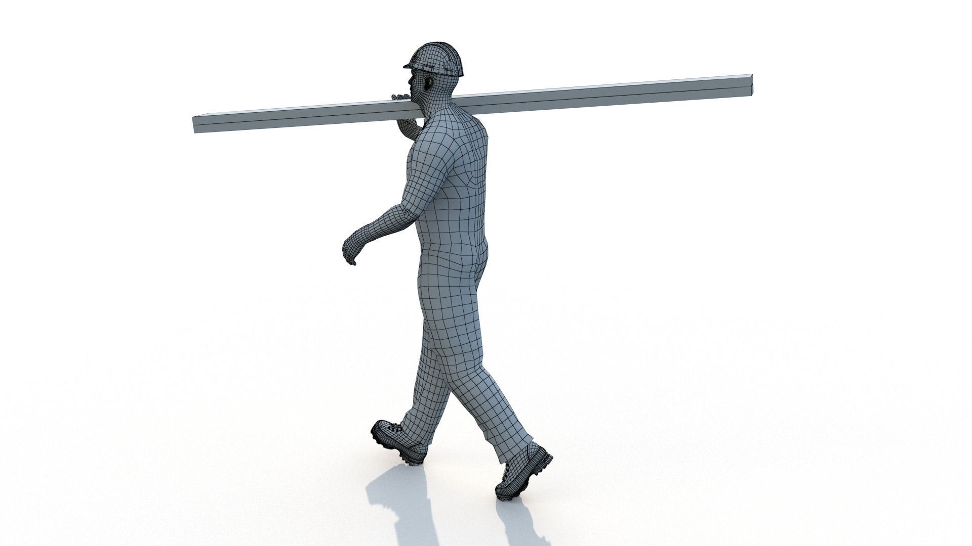 Workman Idle Animation 01 Low-poly 3D model_20