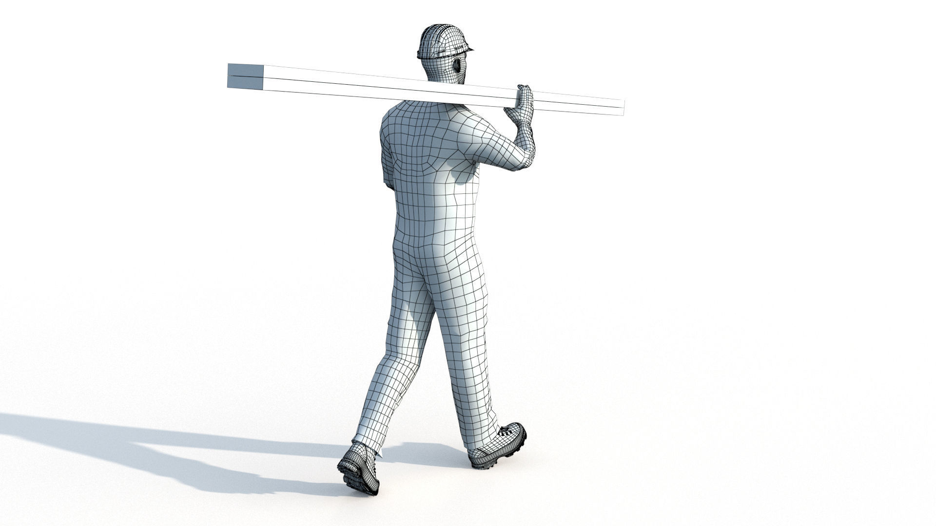 Workman Idle Animation 01 Low-poly 3D model_18