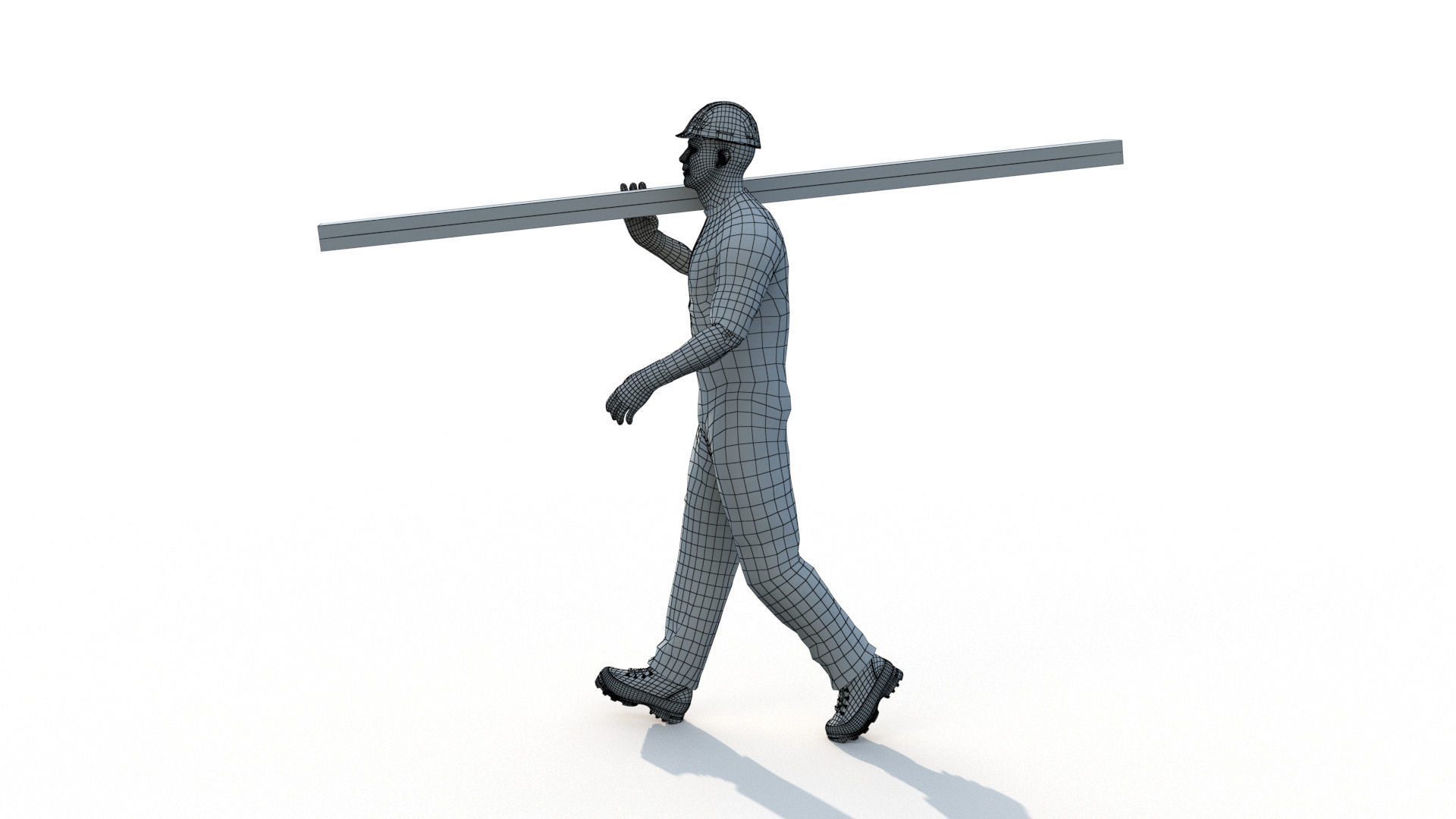 Workman Idle Animation 01 Low-poly 3D model_21