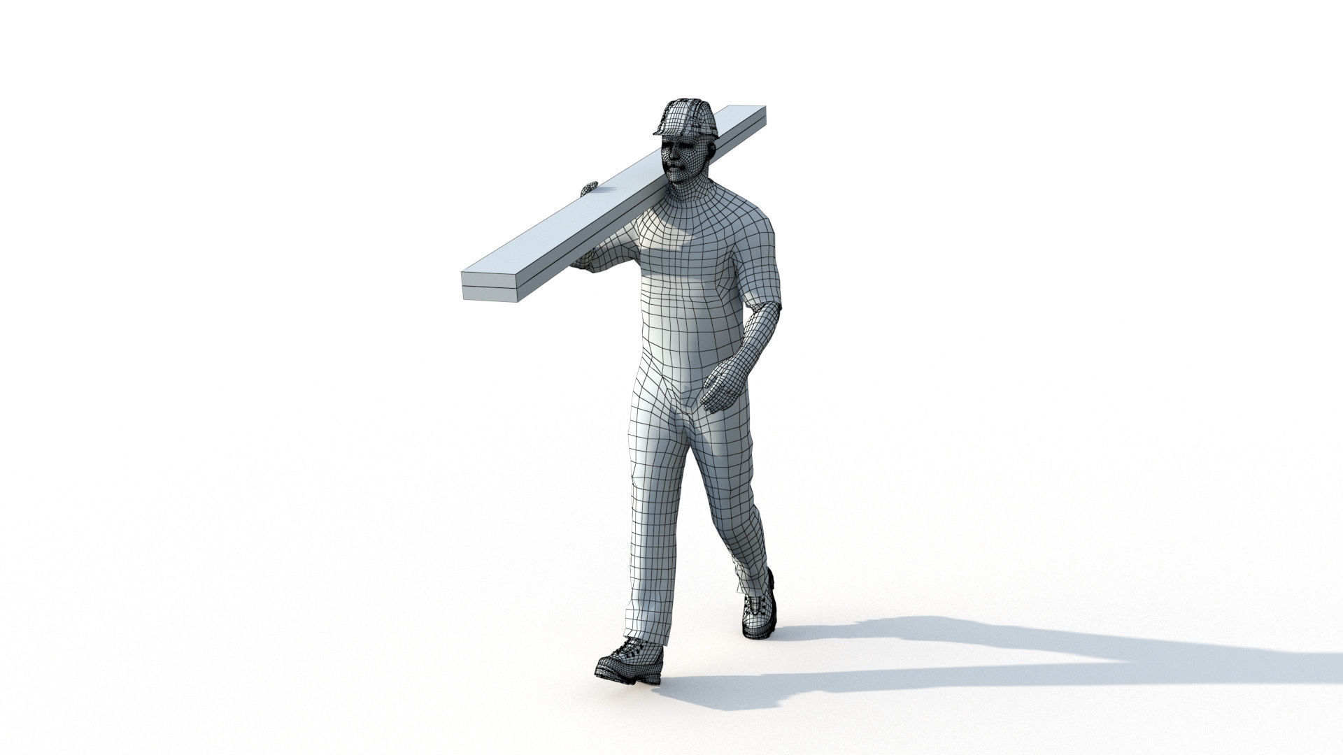 Workman Idle Animation 01 Low-poly 3D model_22