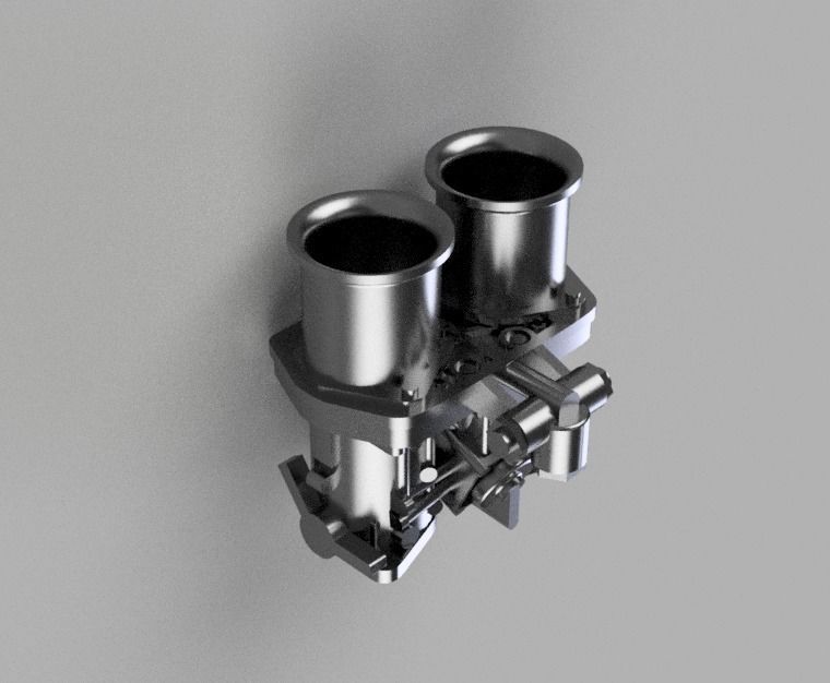 Miniature Carburetor Webber 40 idf - scale 1-8 3D print model_2