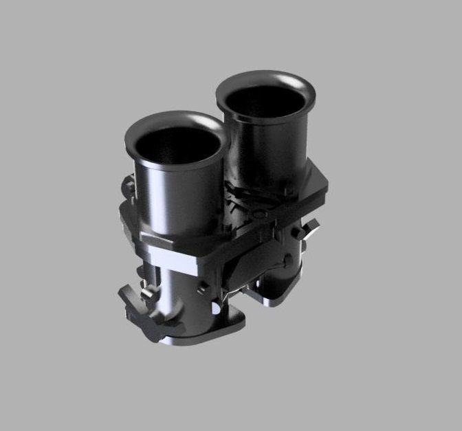 Miniature Carburetor Webber 40 idf - scale 1-8 3D print model_3