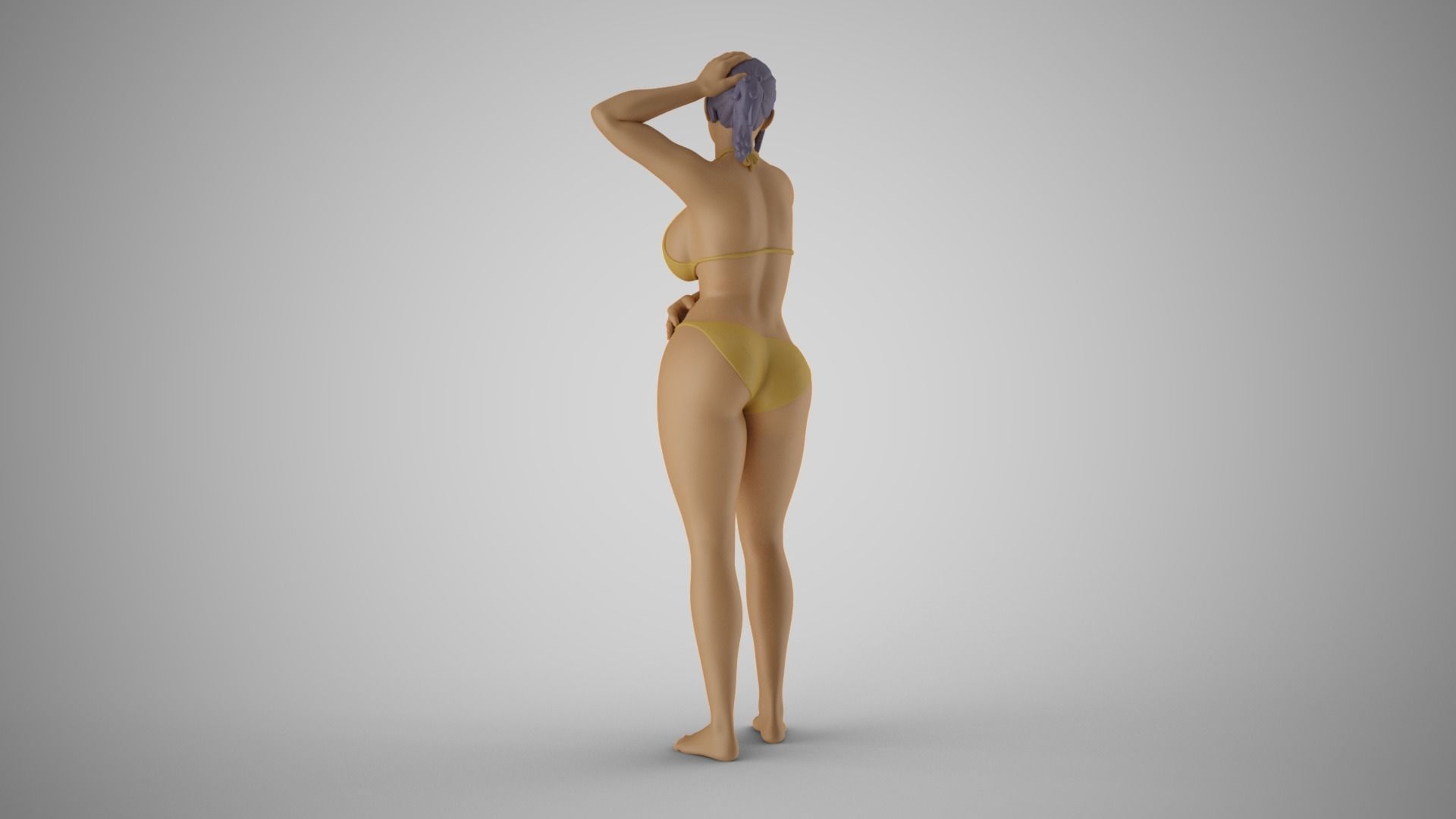 Girl Relaxing in the Sun 2 3D print model_8