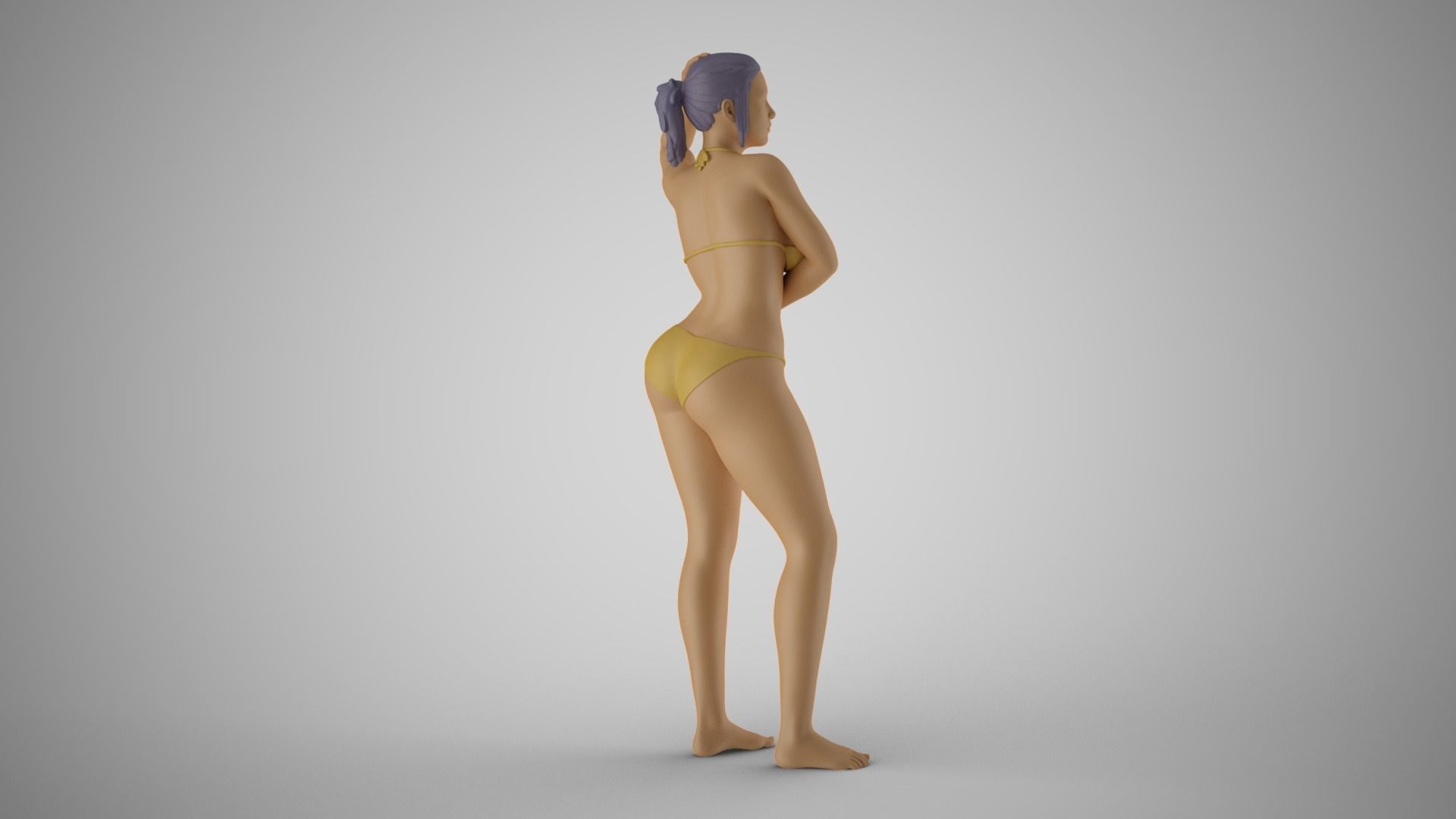 Girl Relaxing in the Sun 2 3D print model_6