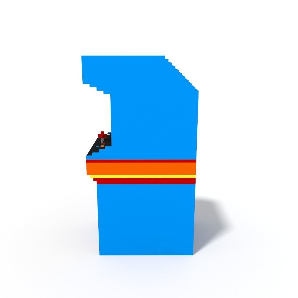Retro Classic Arcade Video Game Console Cabinet Low-poly 3D model_3