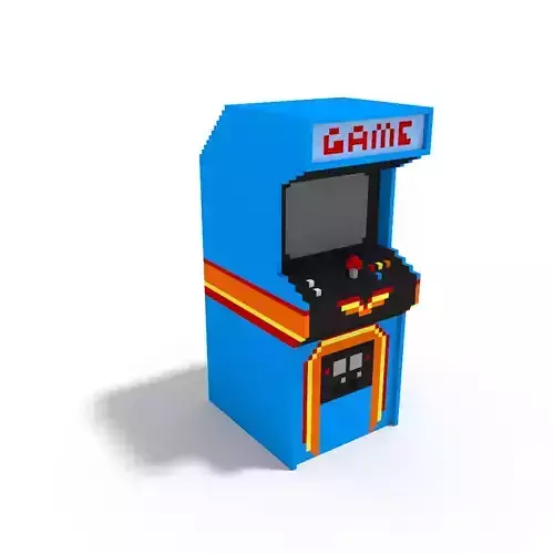 Retro Classic Arcade Video Game Console Cabinet Low-poly 3D model