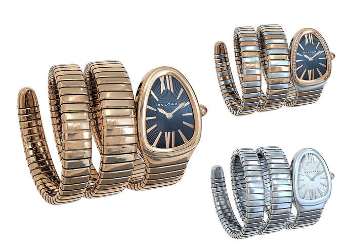 Bvlgari Serpenti watch Low-poly 3D model