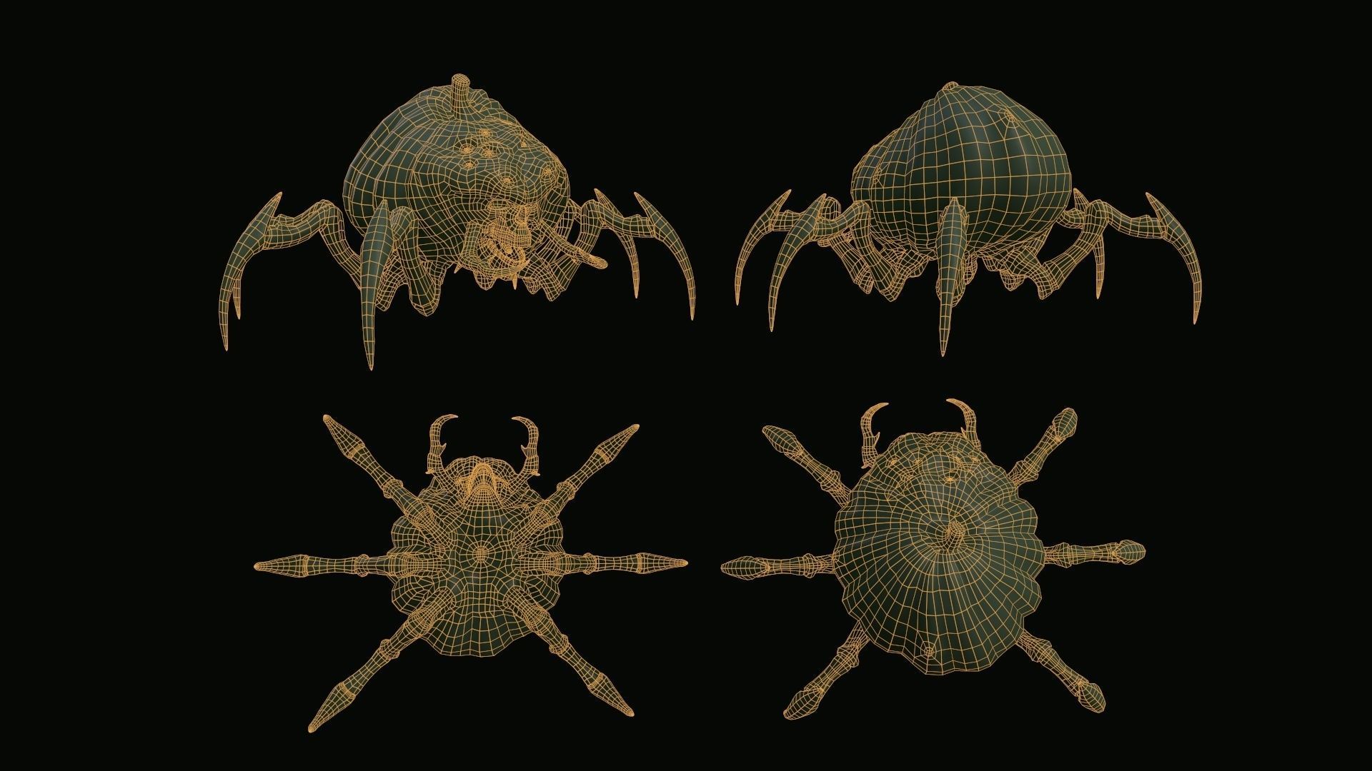 Terrible Pumpkin Low-poly 3D model_19