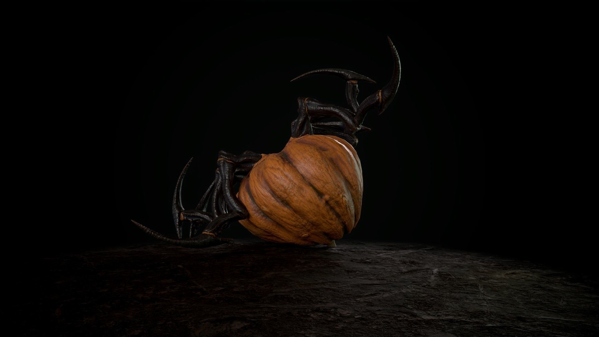 Terrible Pumpkin Low-poly 3D model_6