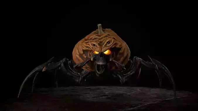 Terrible Pumpkin Low-poly 3D model