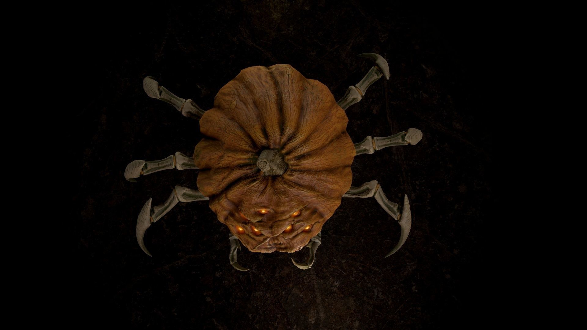 Terrible Pumpkin Low-poly 3D model_18