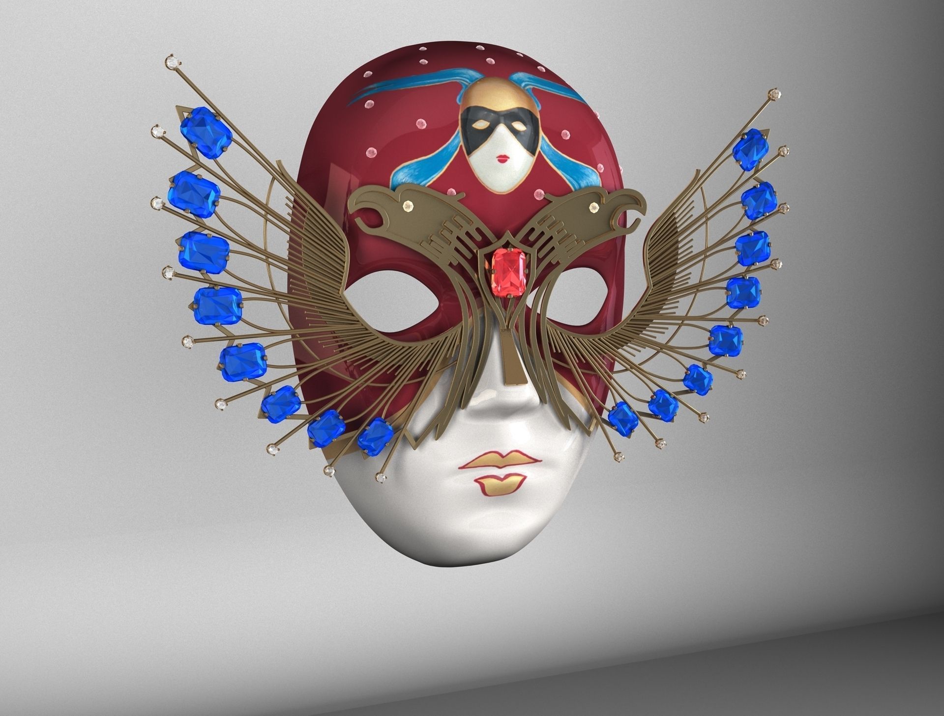 Golden Mask 3D model_2
