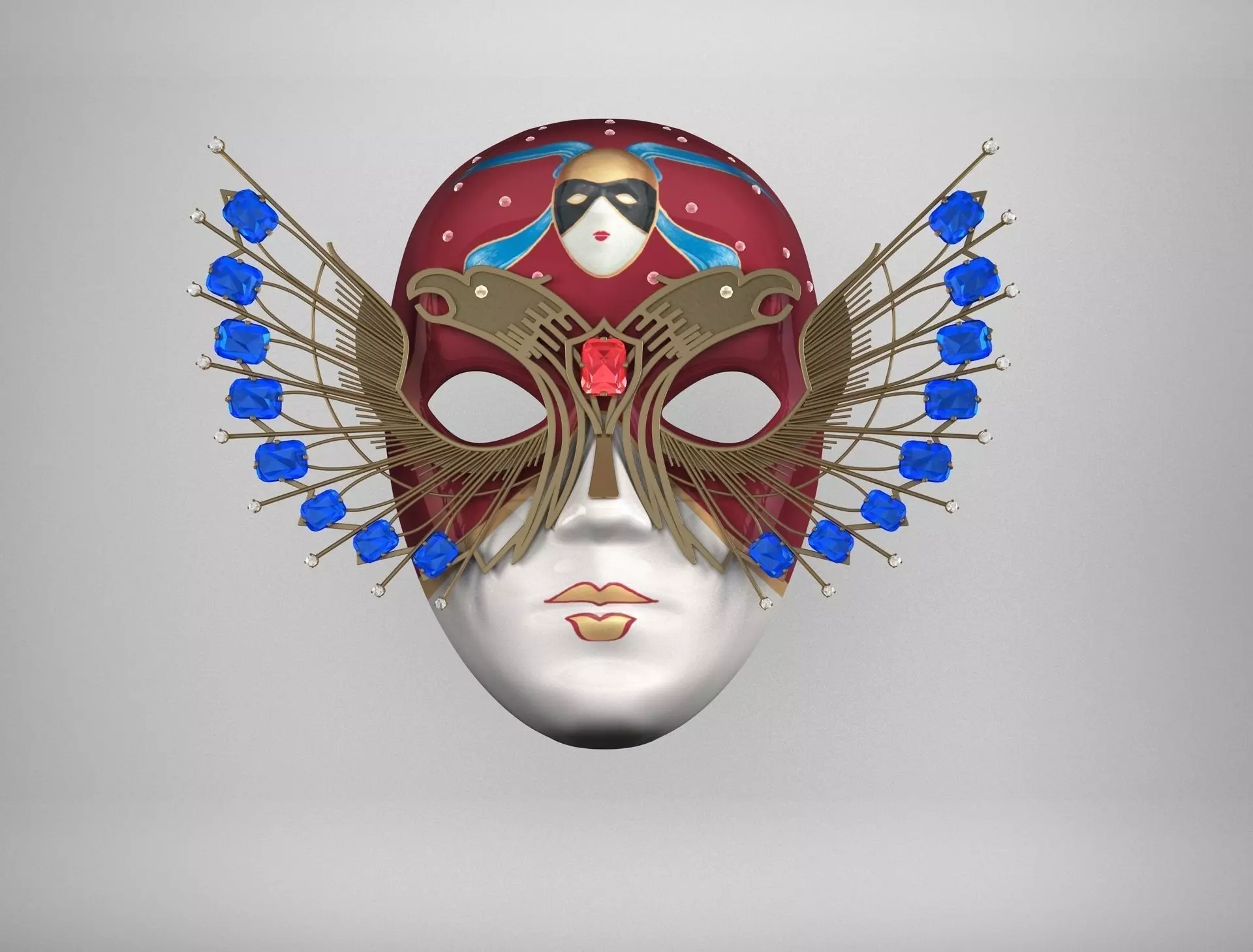 Golden Mask 3D model_0