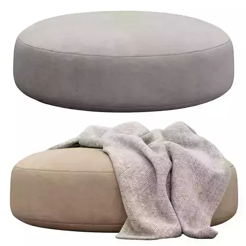 Round Pouf by Bloomingville 3D model