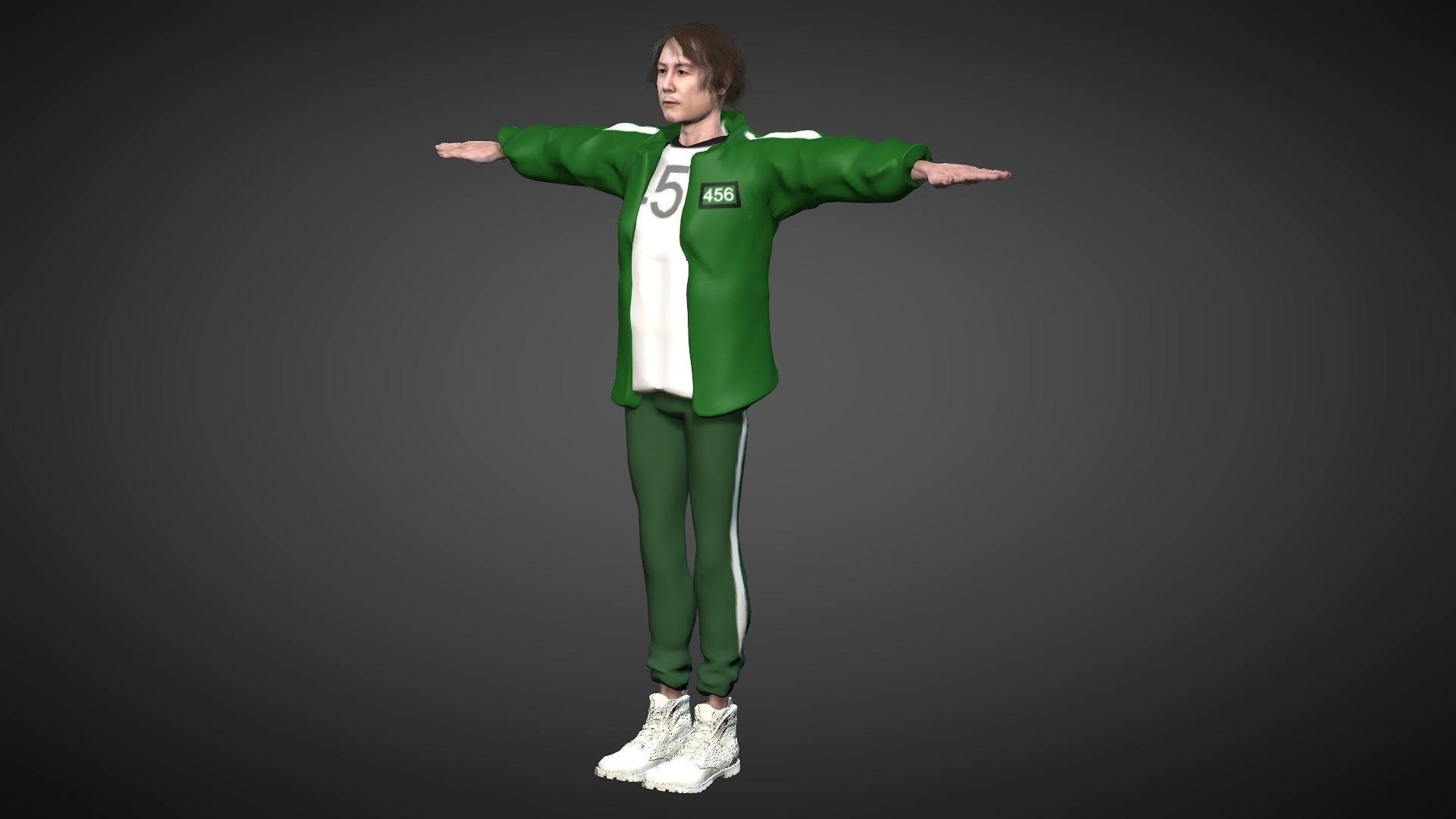 Squid Game Seong Gi hun Low-poly 3D model_2