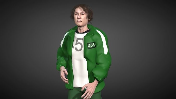 Squid Game Seong Gi hun Low-poly 3D model