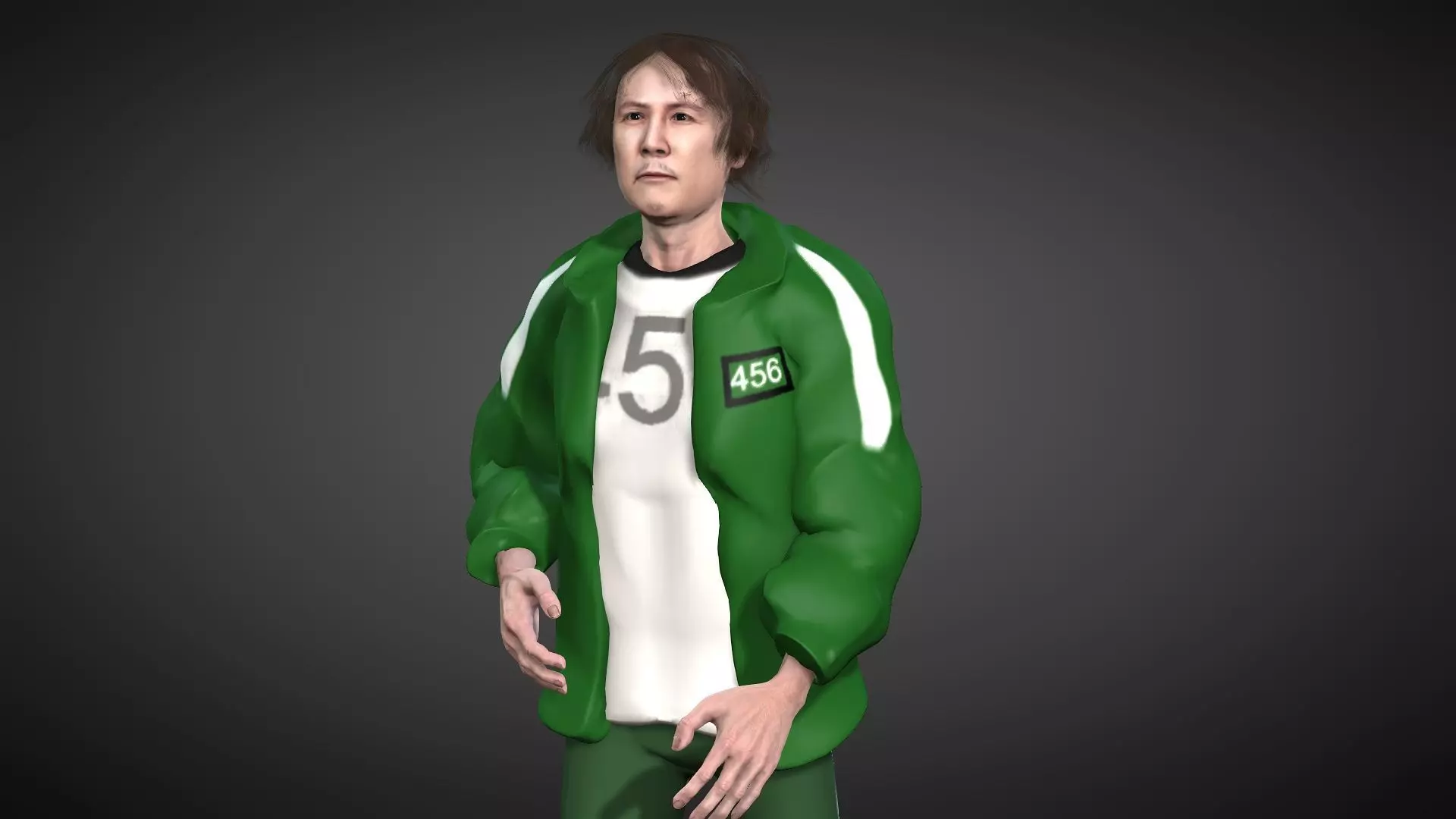 Squid Game Seong Gi hun Low-poly 3D model_0