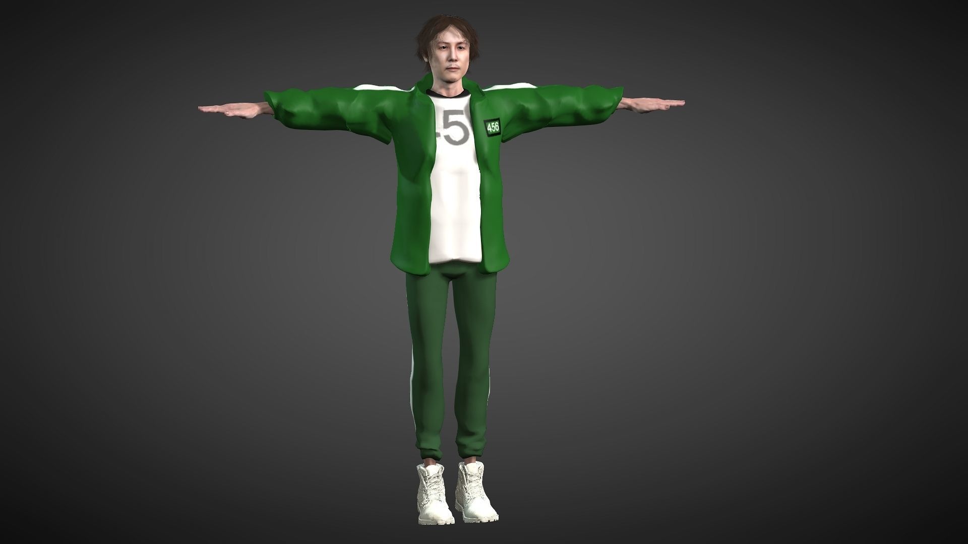 Squid Game Seong Gi hun Low-poly 3D model_5